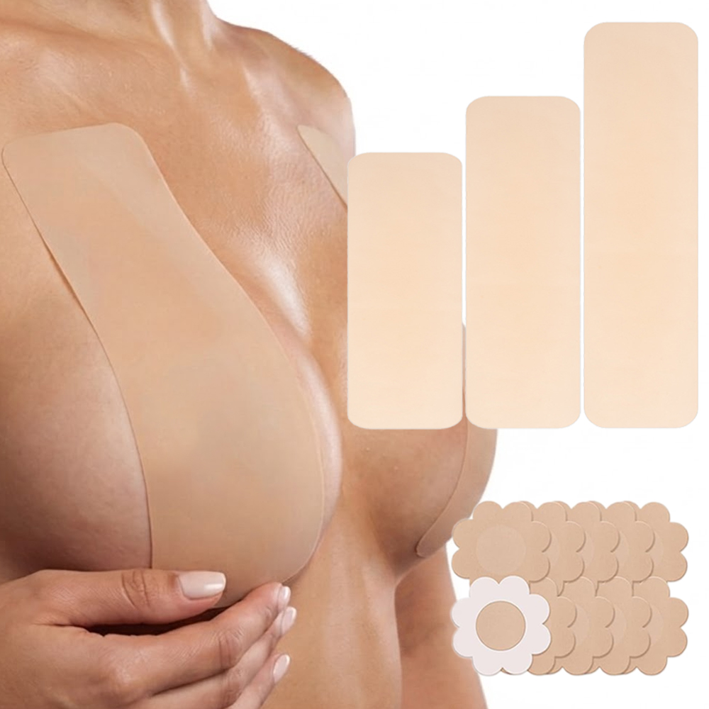 Silicone Bra Adhesive - 6 pièces de bandes adhésives en