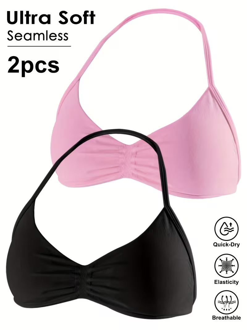 Push Up Bra Padded - Lot de 2 débardeurs de sport