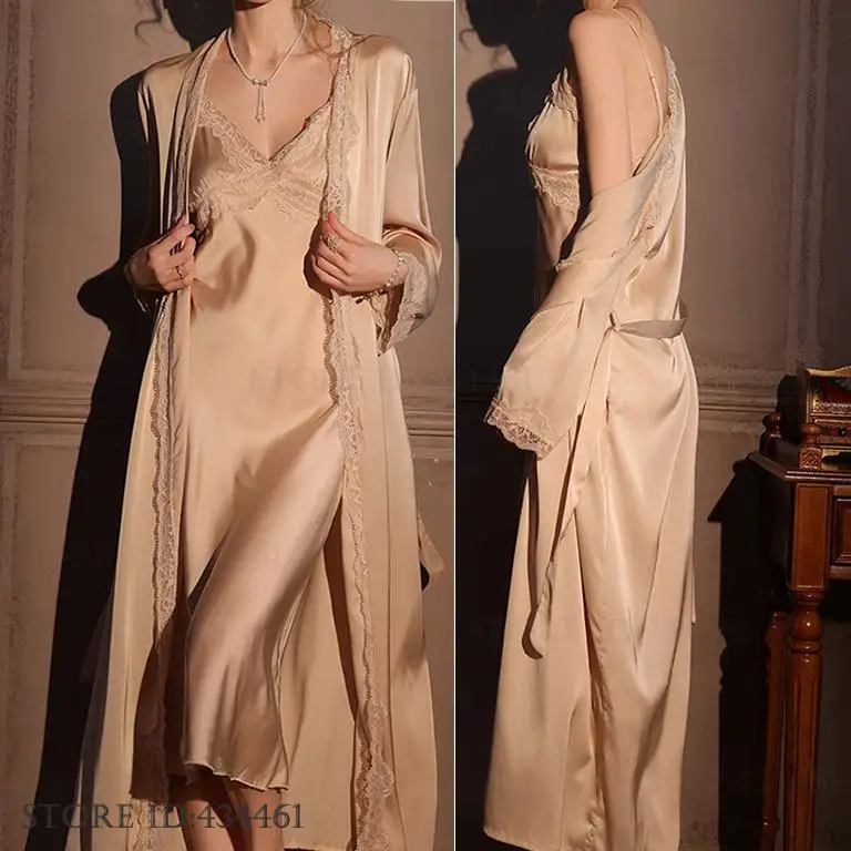 Femme longue Robe 2 pièces ens - Robe Silk Women avis et prix