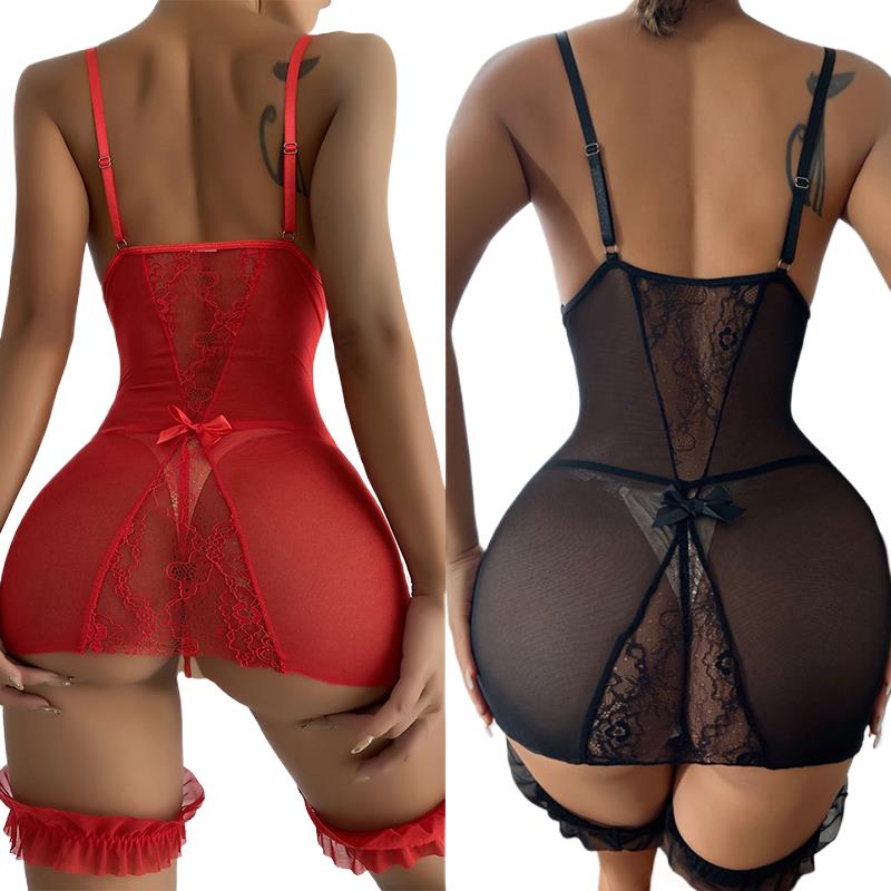Robe de Nuit Transparente à Br - Babydoll Chemise Night avis et prix
